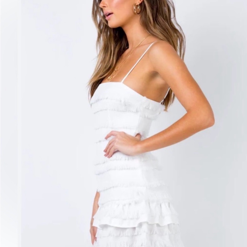 Princess Polly - Mini White Ruffled Dress - Picture 3 of 4
